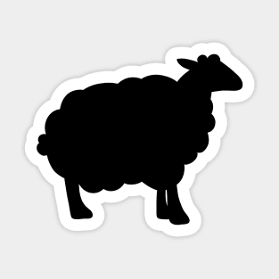 Sheep Silhouette Pattern in Black and Grey Sticker